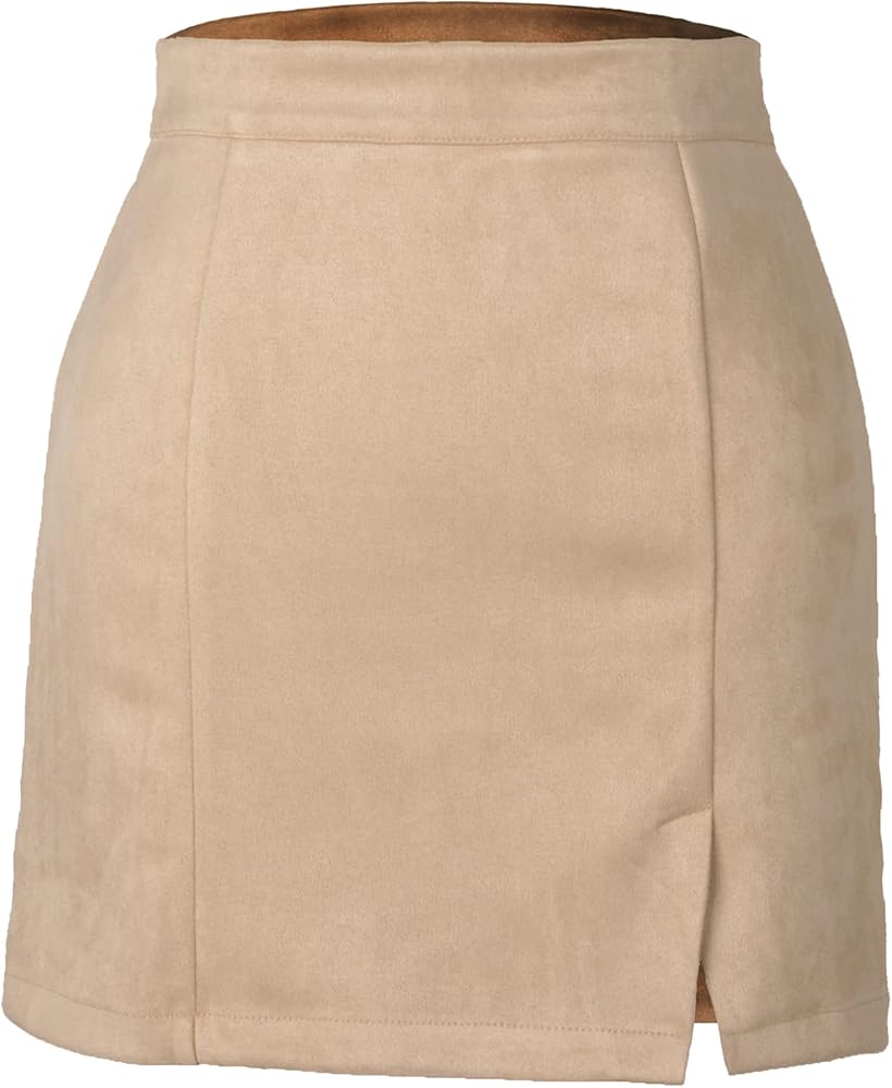 Amazon.com: Daysskk High Waisted Skirts for Women with Slit Faux