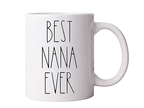 Custom Text Farmhouse skinny style font Inspired 11oz Ceramic Mug  Best Grammy Ever Best Aunt Ever Best Nana Ever  your custom text
