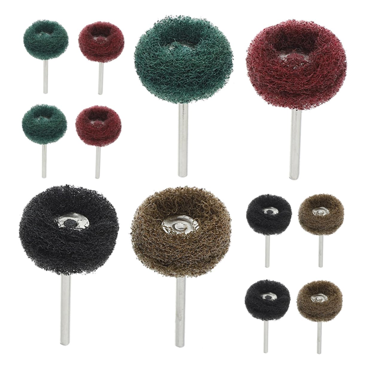 Gatuida Kit Di 4 Ruote Lucidanti Per Trapano Versatile Lucidatura Lucidatura Tampone Abrasivo Materiale in Acciaio Strumento Lucidatore Per Ruote in Metallo 20 Pezzi*4