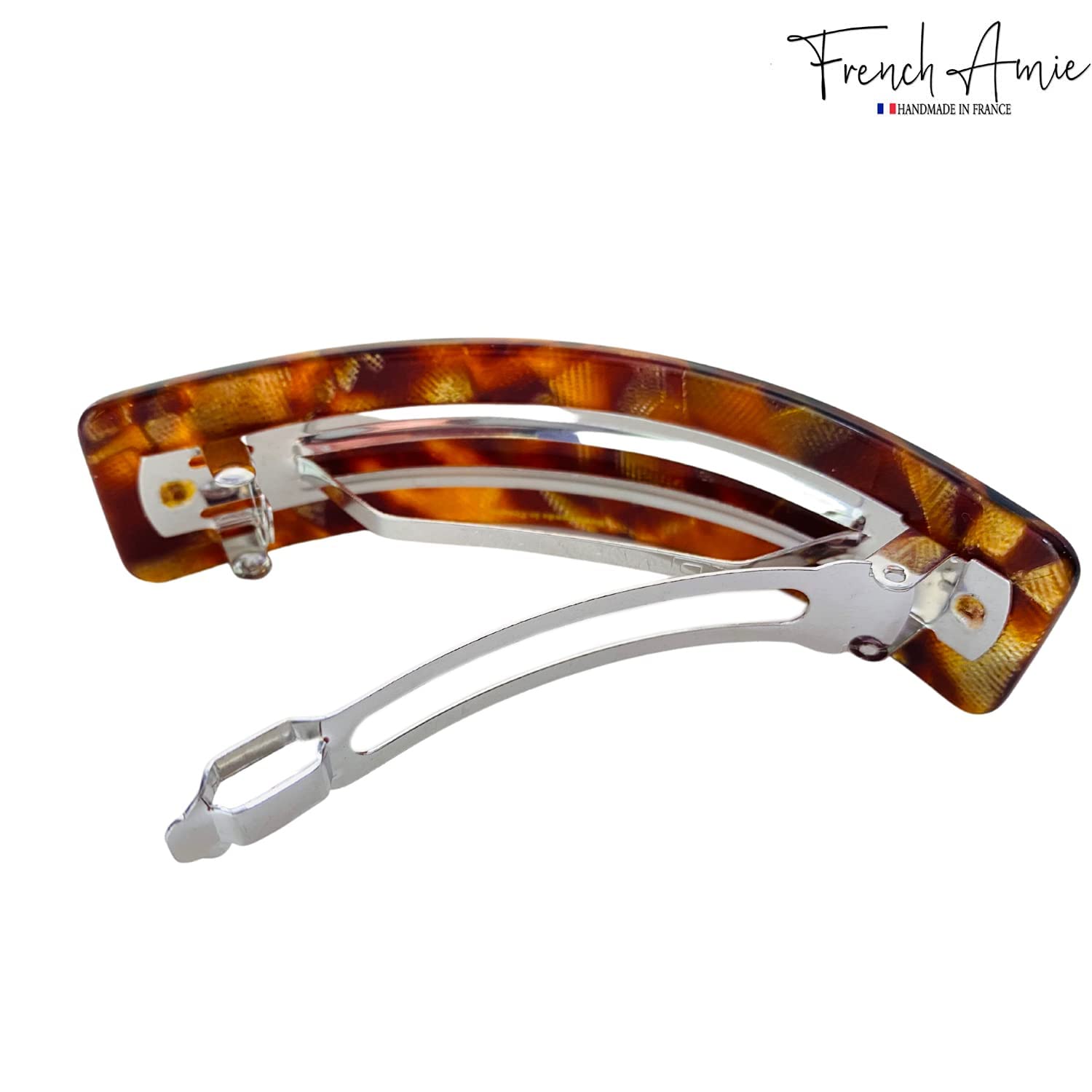 Amazon.com : French Amie Curved Amber Brown Large Handmade  display picture 2