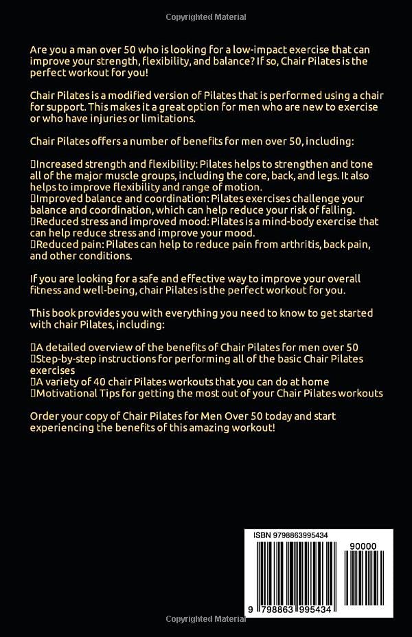 Vista 2 de CHAIR PILATES FOR MEN OVER 50 The Updated Guide With 40+ Workouts to Get Fit, Leaner and Feel Great!