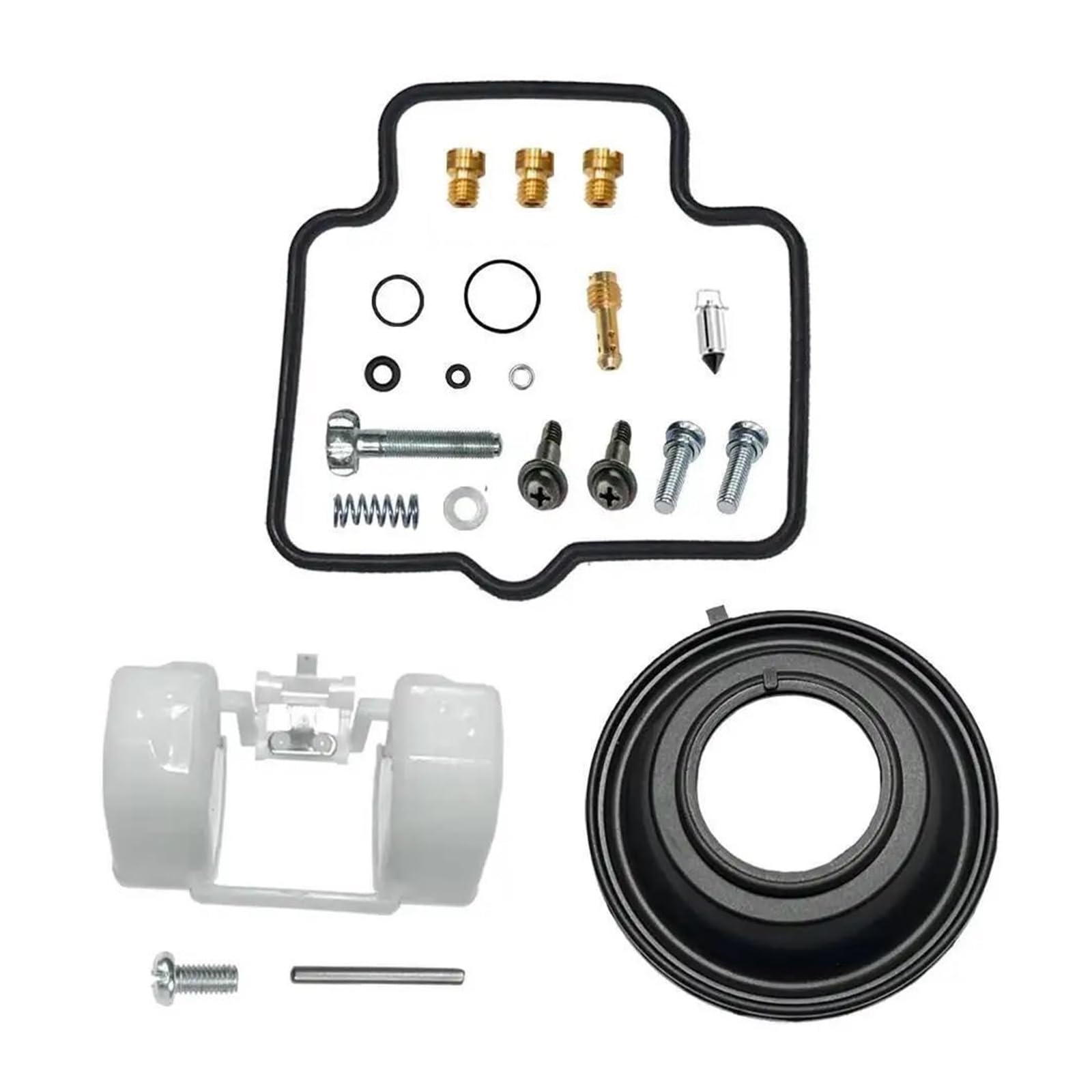 Carburetor Rebuild Kit Diaphragm Float Parts for YAM&AHA FZS Ride FZ16 SZ16(Style D)