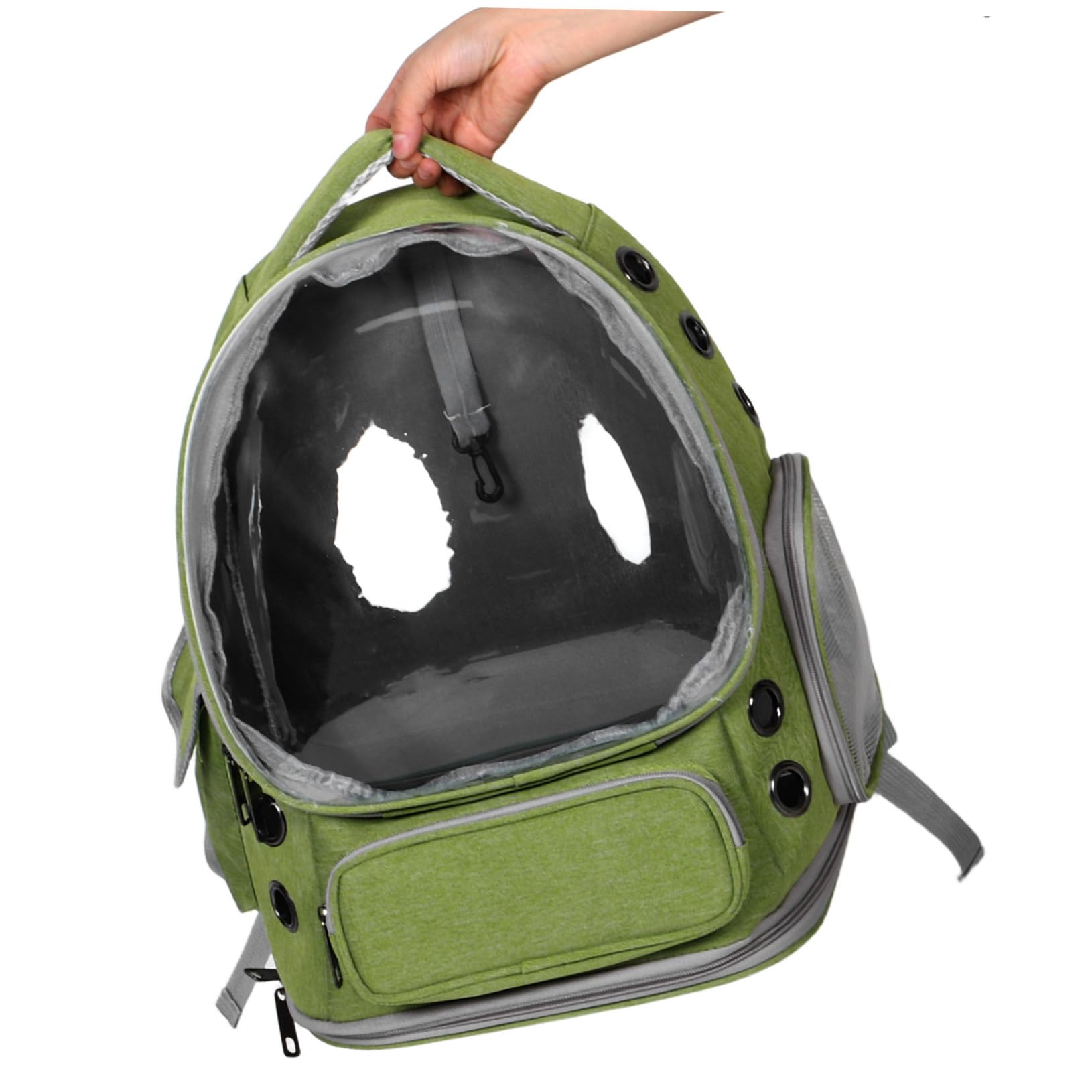 TOYANDONA Mochila Cápsula Espacial Transparente para Mascotas Bolsa de Transporte Plegable para Gatos y Perros Pequeños para Paseos y Viajes al Aire