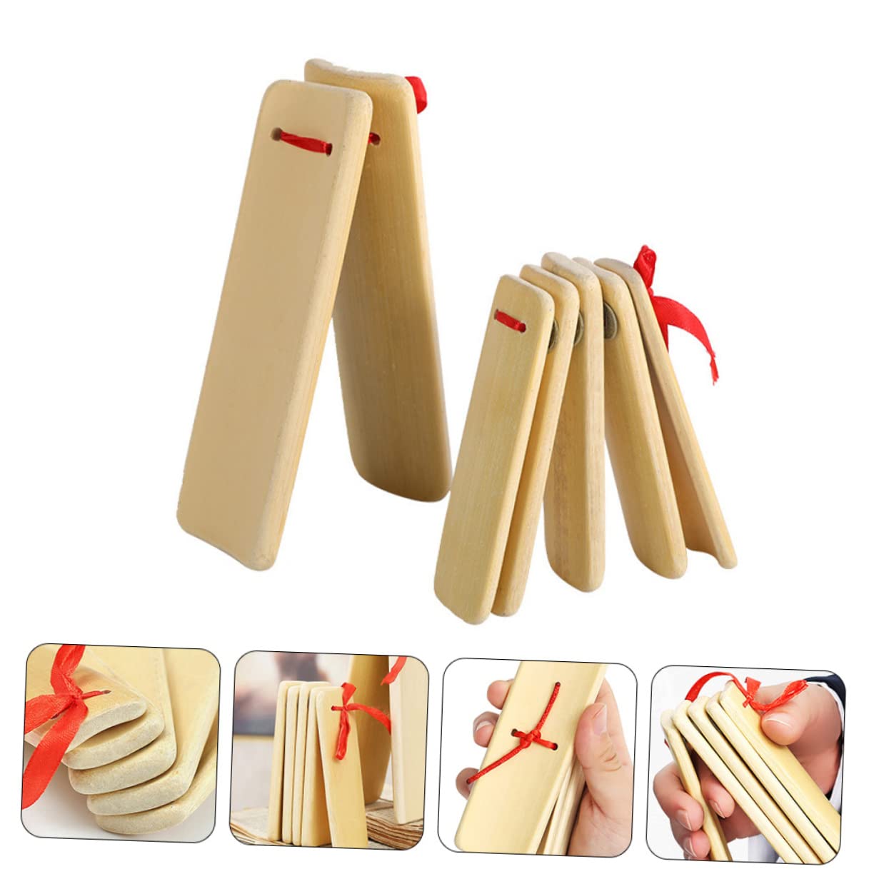 Allegro de bambú, badajo, badajo, instrumento de percusión, 2 piezas Instrumentos Instrumentos Musicales for Adultos Chino Kuaiban Clapper Adulto Toyys Castañuelas Mano Clapper Ritmo Avanzado Co