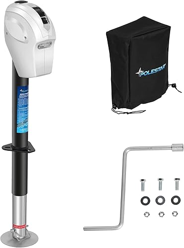 Miniatura 9 de POLESTAR Gato de lengua de marco A de energía eléctrica de 5000 libras para remolque, caravana, 12 V CC con cableado duro