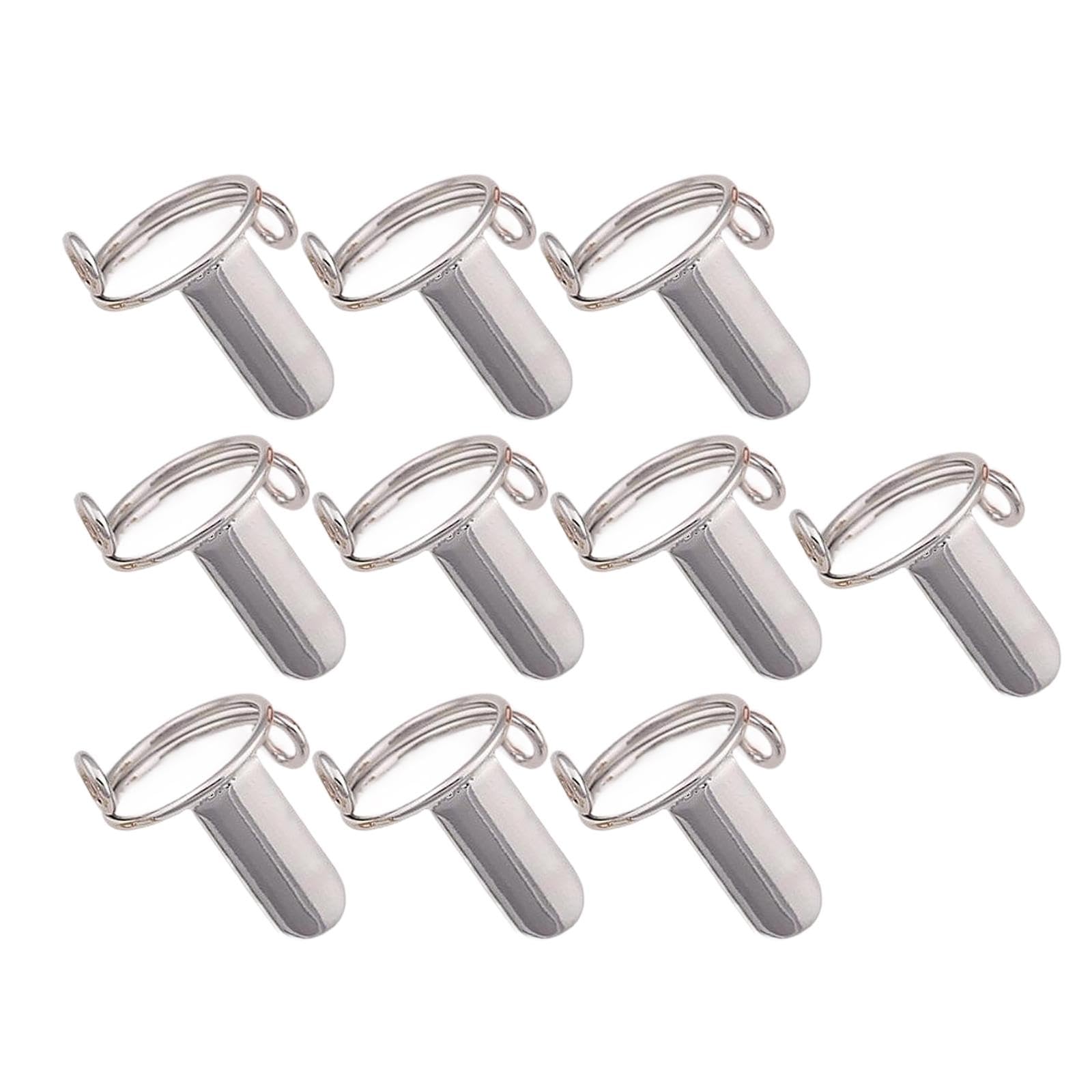 10x Nail Rings No Adhesive & Glue for Acrylic Art Decoration Adjustable Silver| Accessories| Care Manicure Pedicure |Health Beauty-image-23