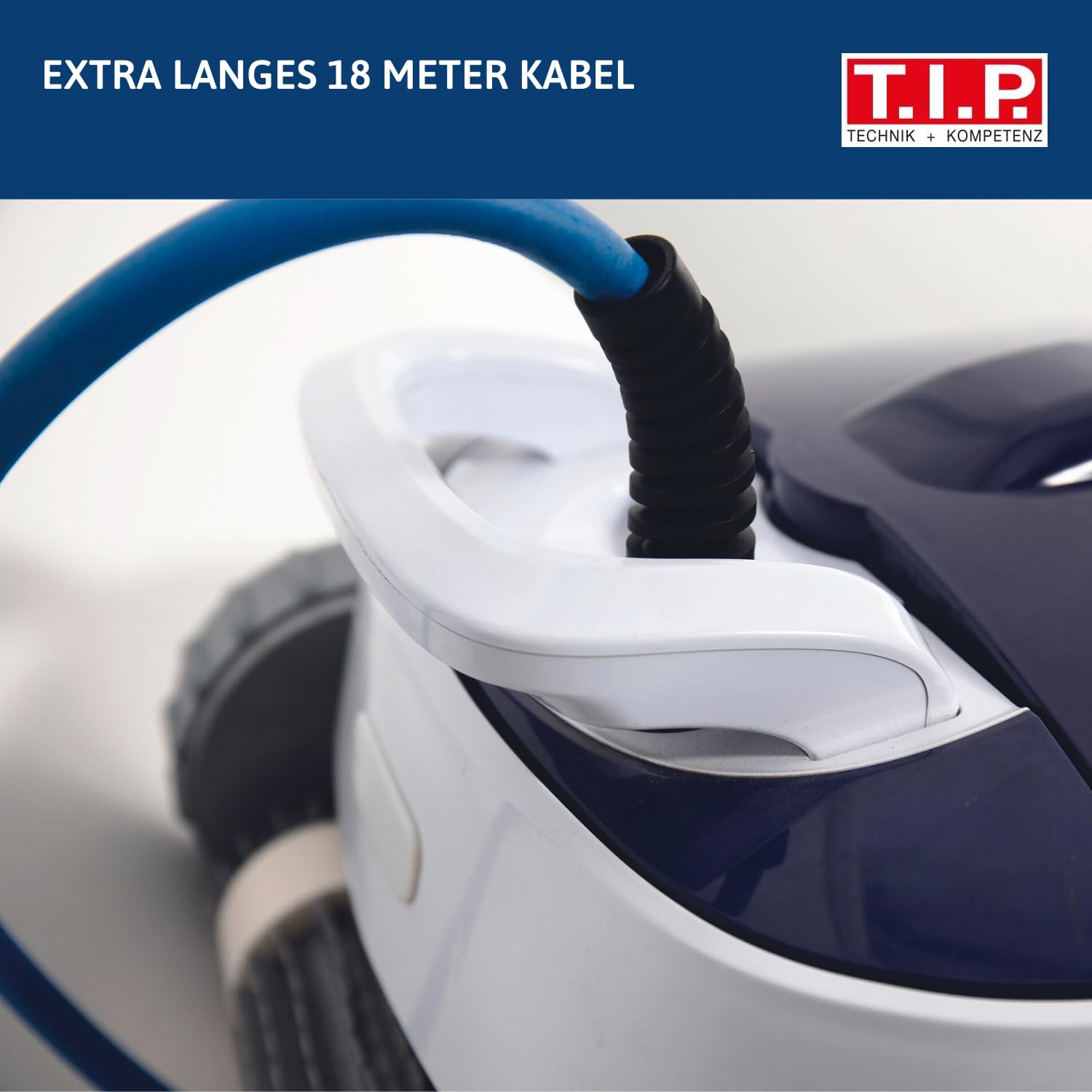 T.I.P. Robot de Piscina (100 m³ de tamaño de Cuenca, 18.000 l/h, caudal de caudal, Limpieza de Suelos, Limpieza de Paredes, línea de Agua, chorros de Agua, Independiente, Totalmente automático, Modos