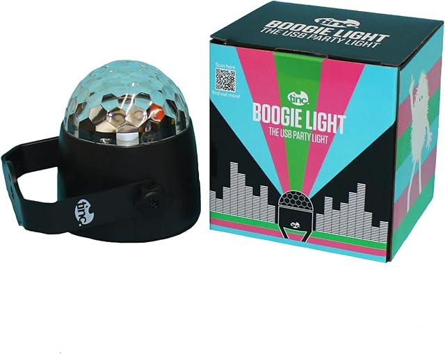 Tinc Boogie usb powerd Mini Disco DJ 3W Stage RGB LEDs, Sound Activation and Rotation. Glitter Ball Changing Light for Home, School or Office, Multi-Colour(package may vary)