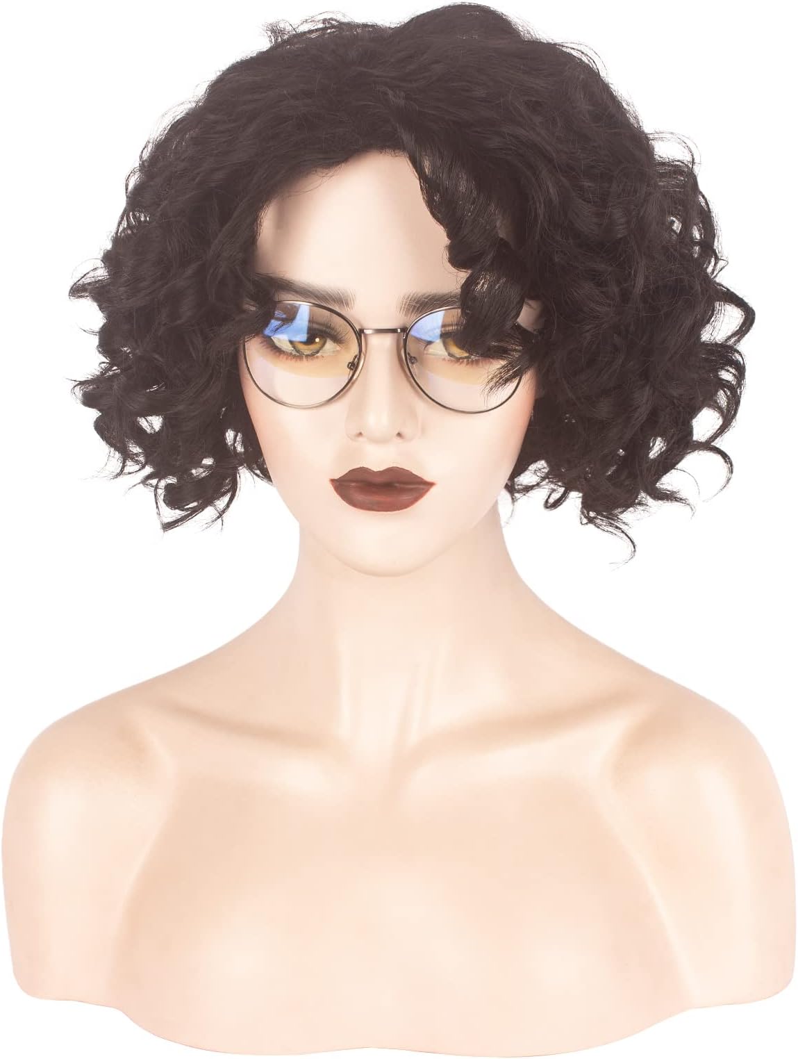 WeKen Encanto Mirabel Cosplay Mirabel Madrigal Costume Wig for Women Girls Black Synthetic Role Play Hairs for Halloween Christmas Carnival Party (Wig)