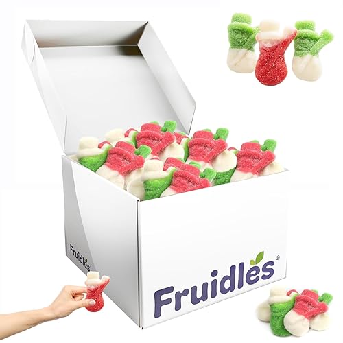 Fruidles Caramelos de gomitas de muñeco de nieve de Navidad, deliciosas gomitas, aperitivos divertidos y festivos, recuerdos de fiesta (4.4 libras a