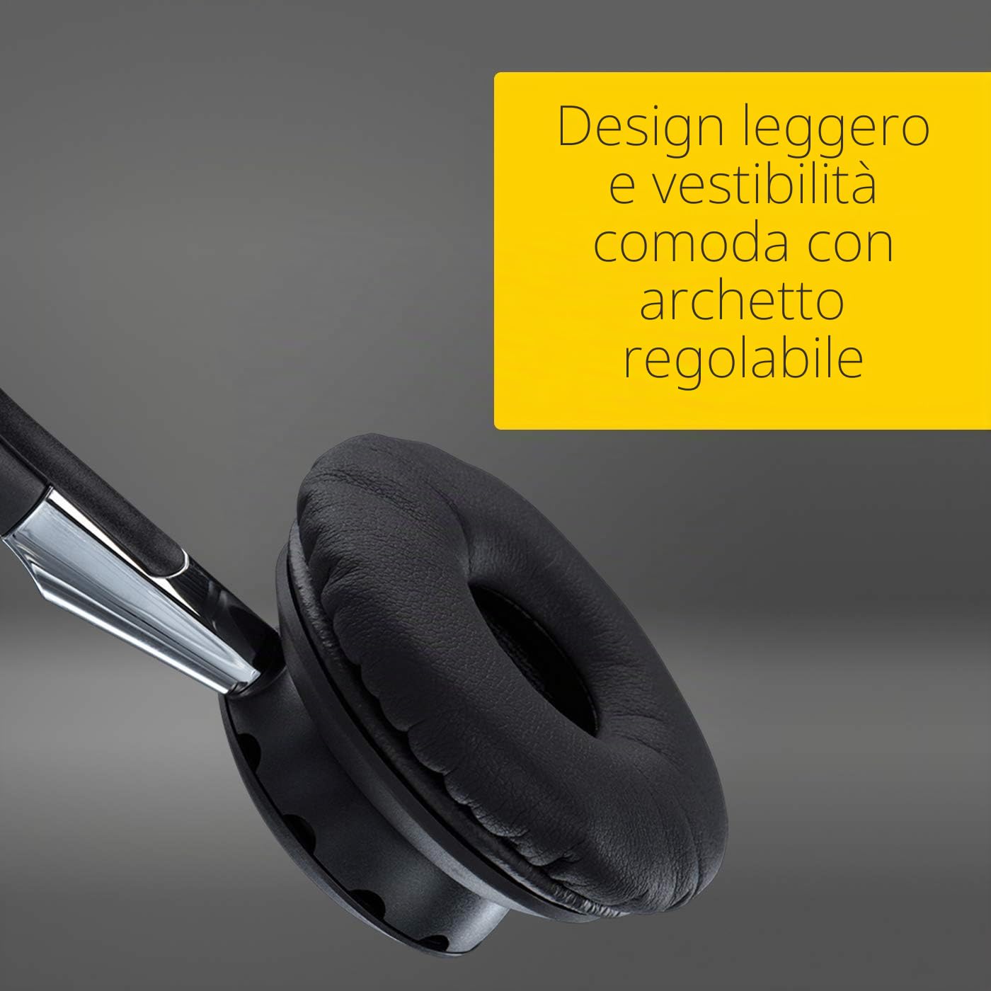 Jabra Biz 2400 II USB-A BT MS Cuffie Mono On-Ear, Cuffie con Cavo e Cancellazione del Rumore, ottimizzate per Microsoft Skype for Business, Con Unità di Controllo vocale HD e Bluetooth