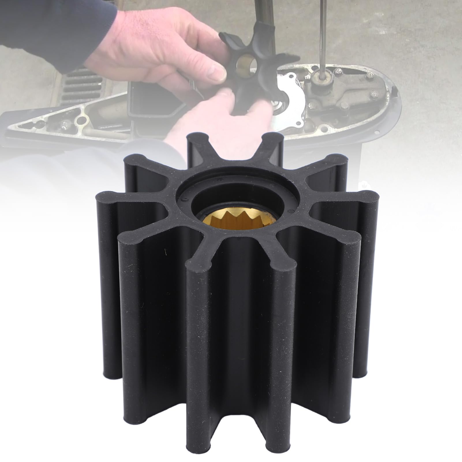 Wasserpumpenlaufrad für Perkins 0460024 24880031 CAT 7C 3286 09 1028B Sherwood 18200 Oberdorfer 7441, Außenbordmotorlaufradsatz, Pumpenersatzlaufrad Wasserpumpenlaufrad für Perkins 0460024 24880031 CAT 7C 3286 09 1028B Sherwood 18200 Oberdorfer 7441, Außenbordmotorlaufradsatz, Pumpenersatzlaufrad