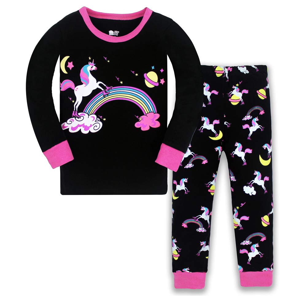 Litbud Girls Unicorn7 Older Grils Pyjamas For Kids Toddler Unicorn Nightwear Sleepwear Long Sleeve Pjs Set Size 7-8 Years 8T