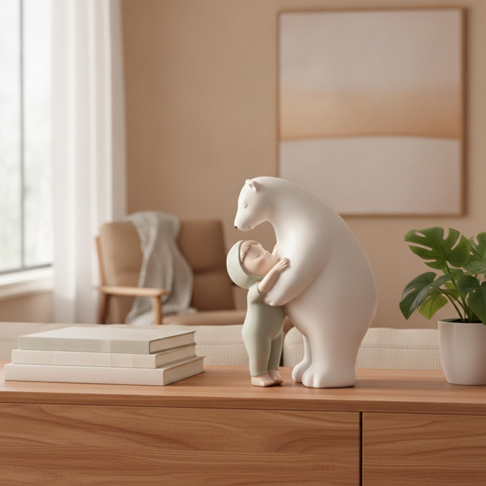 Figura Oso Ártico corativo Figura Resina Nórdico Oso Resina para Dormitorio