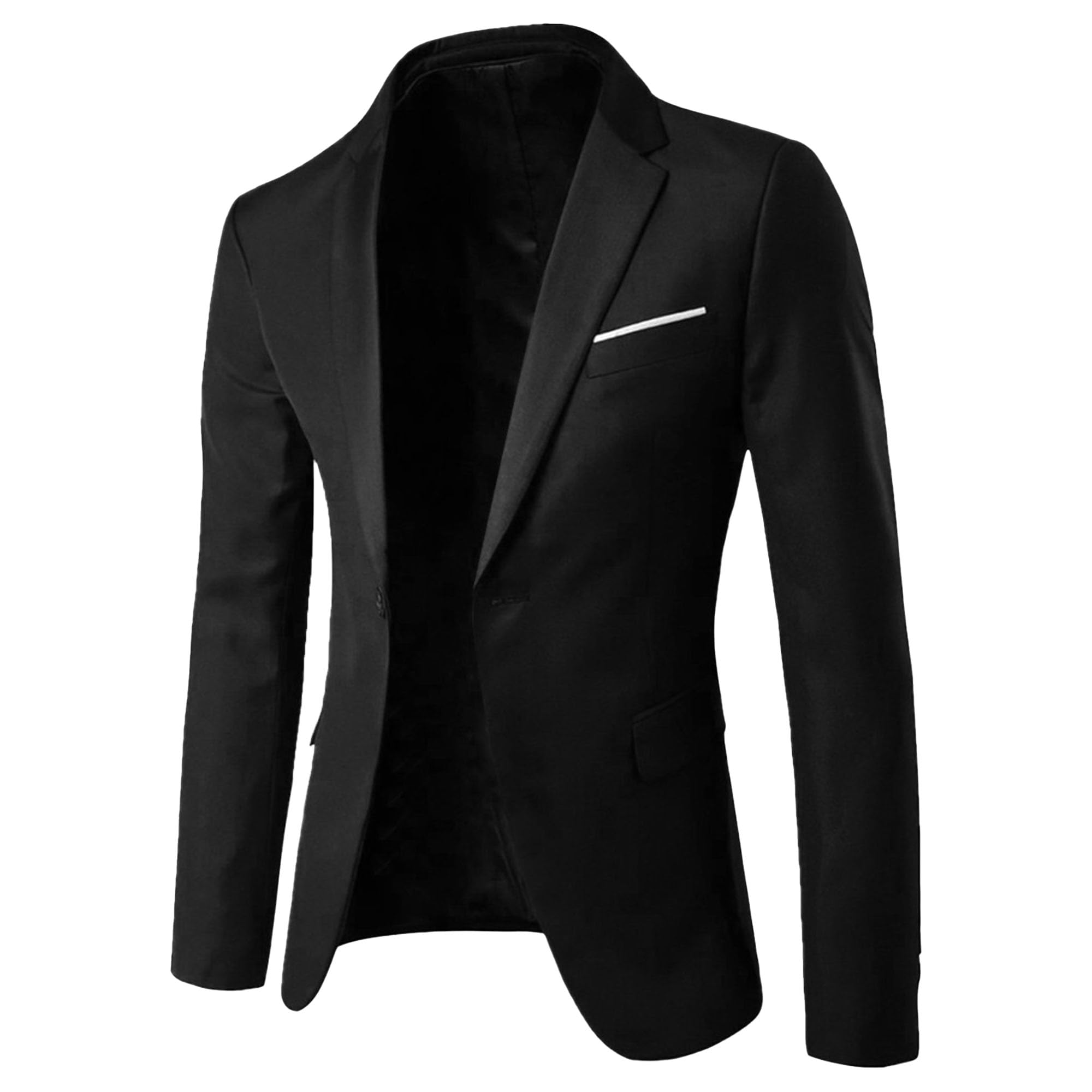 Mens Lightweight Business Jacket Tuxedo Casual One Button Sport Coats Classic Slim Fit Blazers Suit