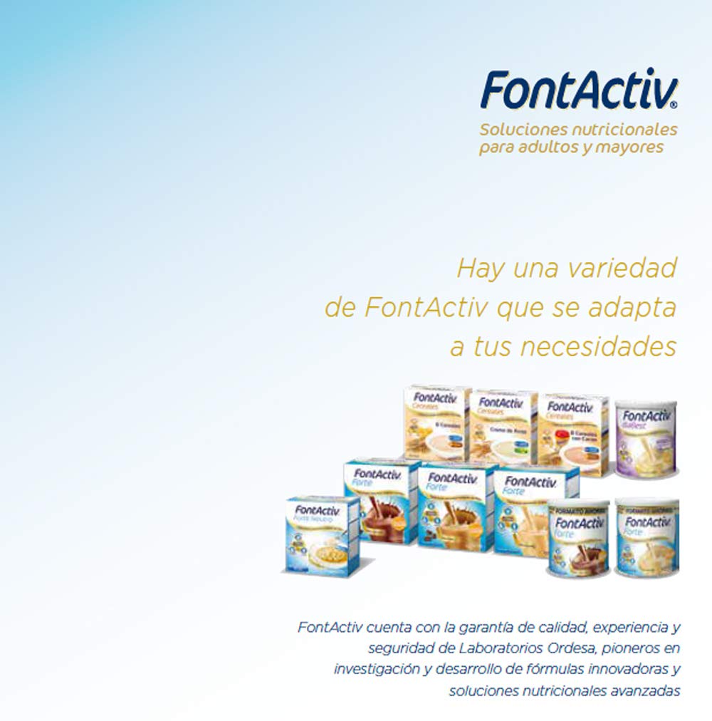 FontActiv Forte sabor Café (14 sobres x 30grs) Suplemento Nutricional para adultos y mayores - 1 o 2 sobres al día.