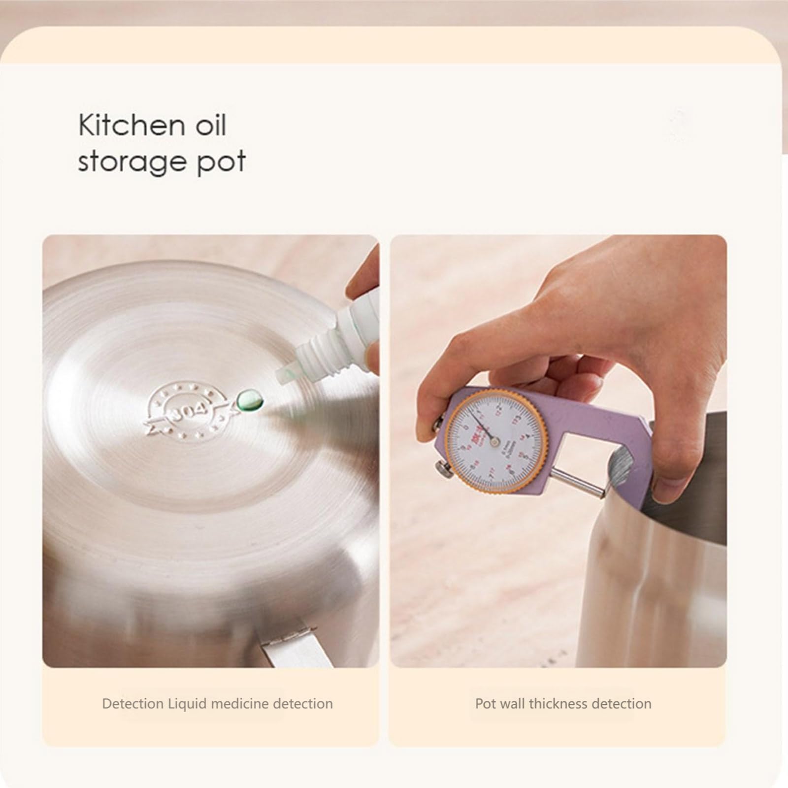 Depósito de gestión de aceite inoxidable de gran capacidad, filtro antibloqueo y ergonómico para cocineros aficionados con gran capacidad