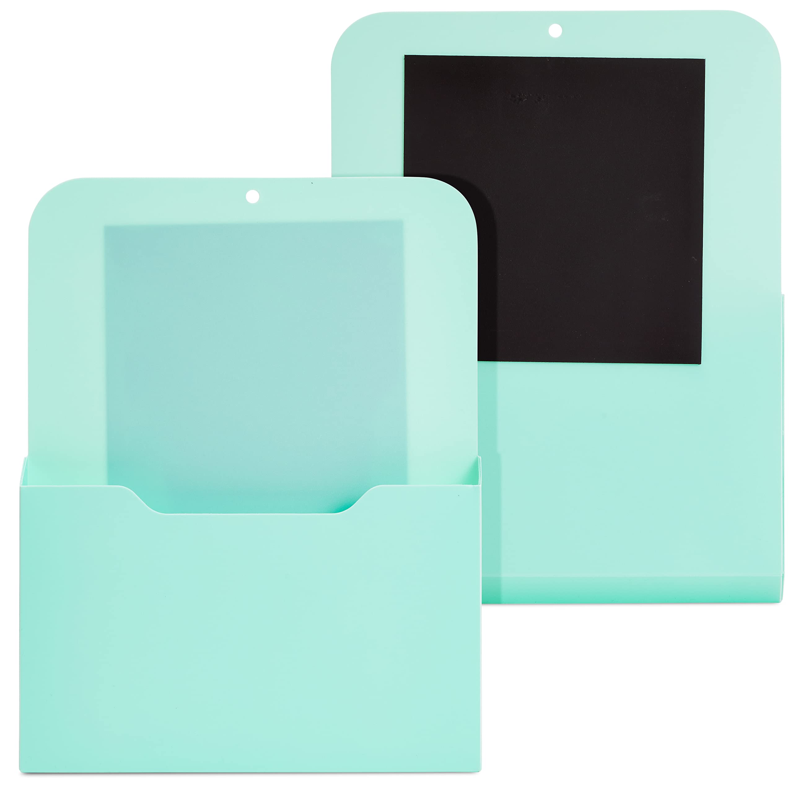 Lot de 2 porte-documents magnétiques (bleu sarcelle, 24,1 x 31,8 x 2,8 cm)
