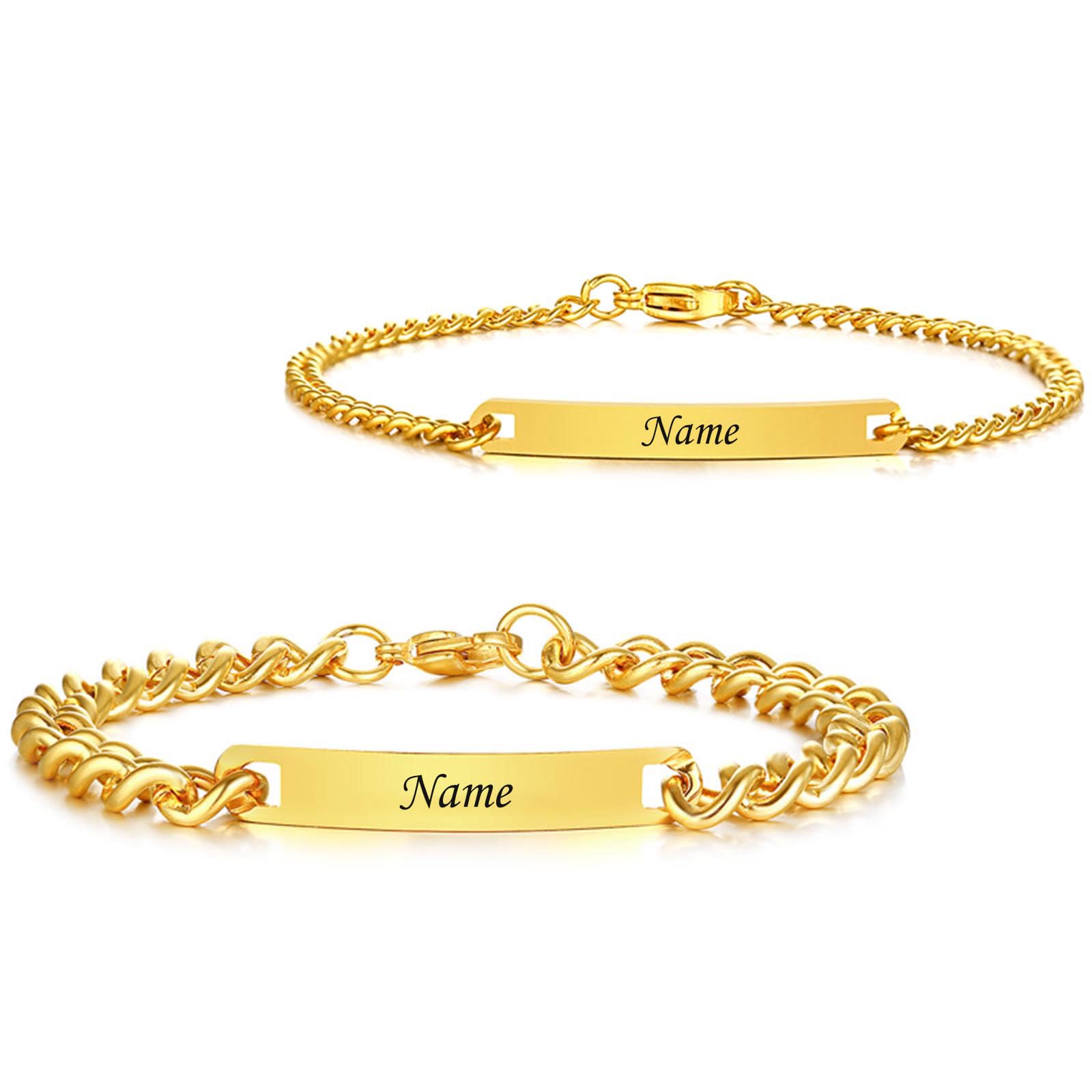 VNOX Pulseras a juego personalizadas para parejas, pulseras magnéticas para parejas, regalos del día de San Valentín para él, ella, novio y novia, joyería personalizada para parejas