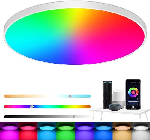 Smart RGB LED Deckenleuchte 24W (IP44, WLAN)