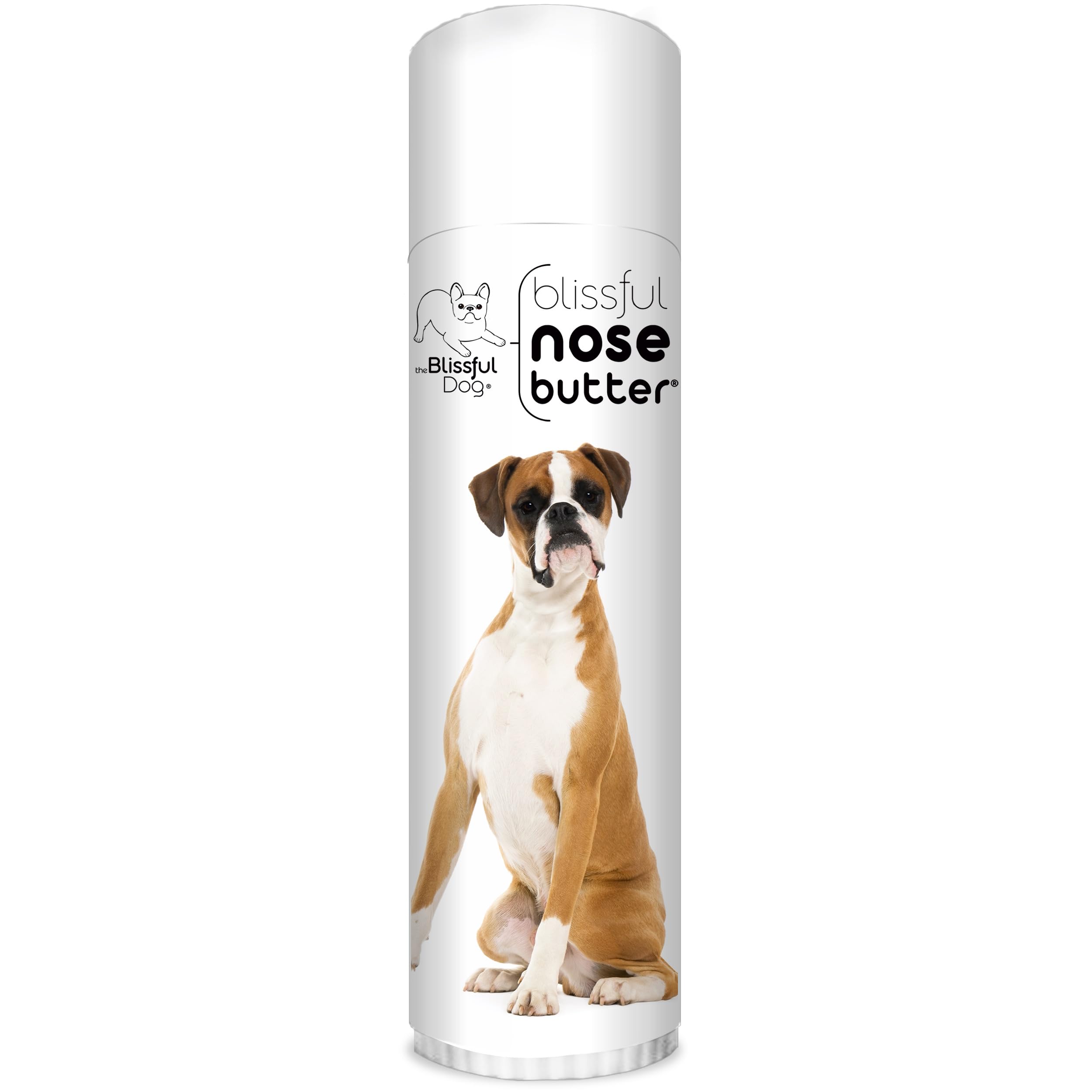 The Blissful Dog Fawn Boxer Nose Butter for Dry, Cracked Skin, Lick-Safe Dog Nose Balm with Moisturizing Shea Butter, Almond, Olive, and Essential Oils, Pet Supplies, Uncented, 0.50 oz.