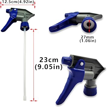 6Pcs Spray Bottle Nozzles Adjustment Leak-Proof Spray Heads Chemicals Resistant Sprayer Trigger Head for Car,Window and Household Cleaning
