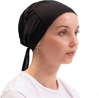 Women Hijab Undercap Islamic Muslim Under Scarf Hats Bonnet with Tie Back Non-Slip Breathable and Snug-Fit