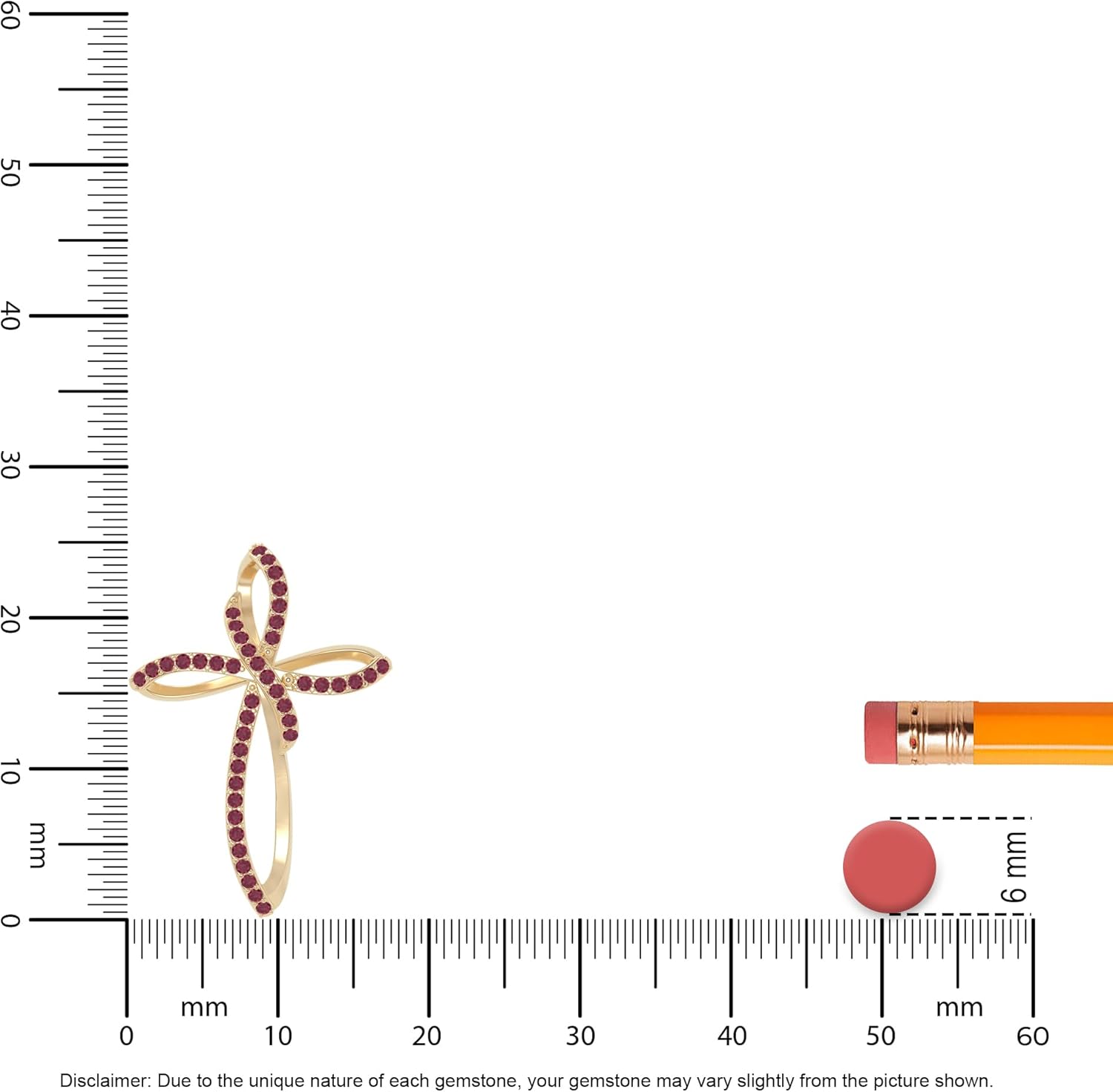 Natural Gemstone Infinity Cross Pendant Necklaces for Women in Silver/18K Yellow/Rose Gold Vermeil,Birthstone Jewelry Gifts for Her Birthday,Anniversary,Christmas, Graduation - Image 3