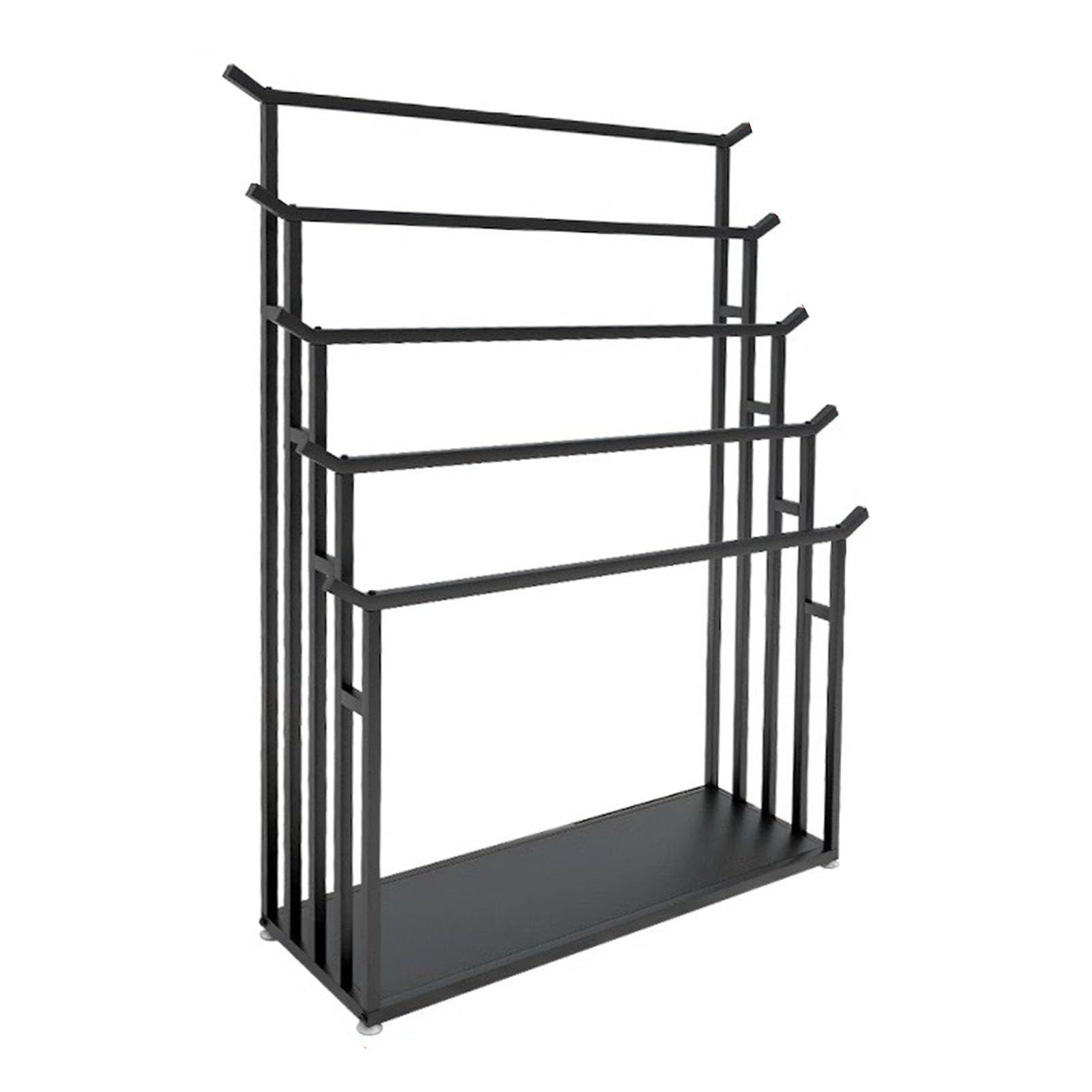 Floor-Standing Display Stand for Curtains, Quilts, and Blankets - Multi-layer Fabric Organizer with Belt Towel Storage