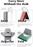 MOFT Magsafe Wallet, 8-Card Holder, Magnetic Phone Stand with Pull to Access Design, RFID Blocking, Angle Adjustment & MOVAS Minimalist Snap Field Wallet for Men Travel Essentials,Peony