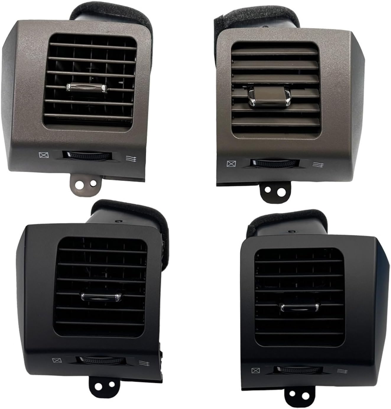 Air Outlet Air Vent Outlet Fit for Toyota Land Cruiser Prado 120 Fit for Lexus GX470 2003-2009 A/C Plate Air Conditioning Conditioner Grille Grill Attractive and Durable(Black)