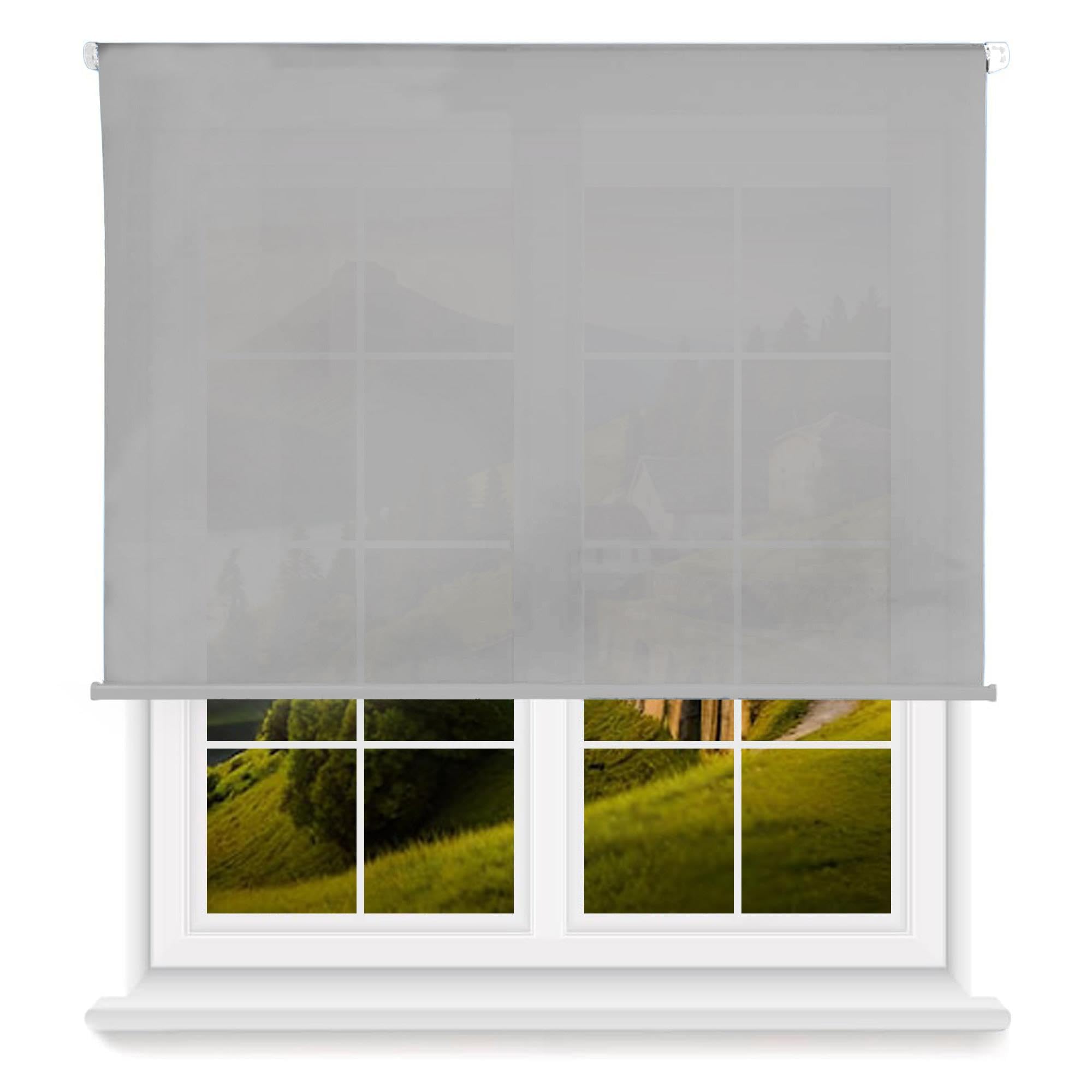 Tenda avvolgibile traslucida liscia - Grigio, 160 x 175 cm (larghezza x lunghezza)/dimensioni del tessuto 157 x 170 cm