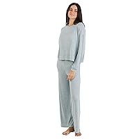 TRAMAS+ Pijama Angorina Mujer Set di Pigiama, Celeste