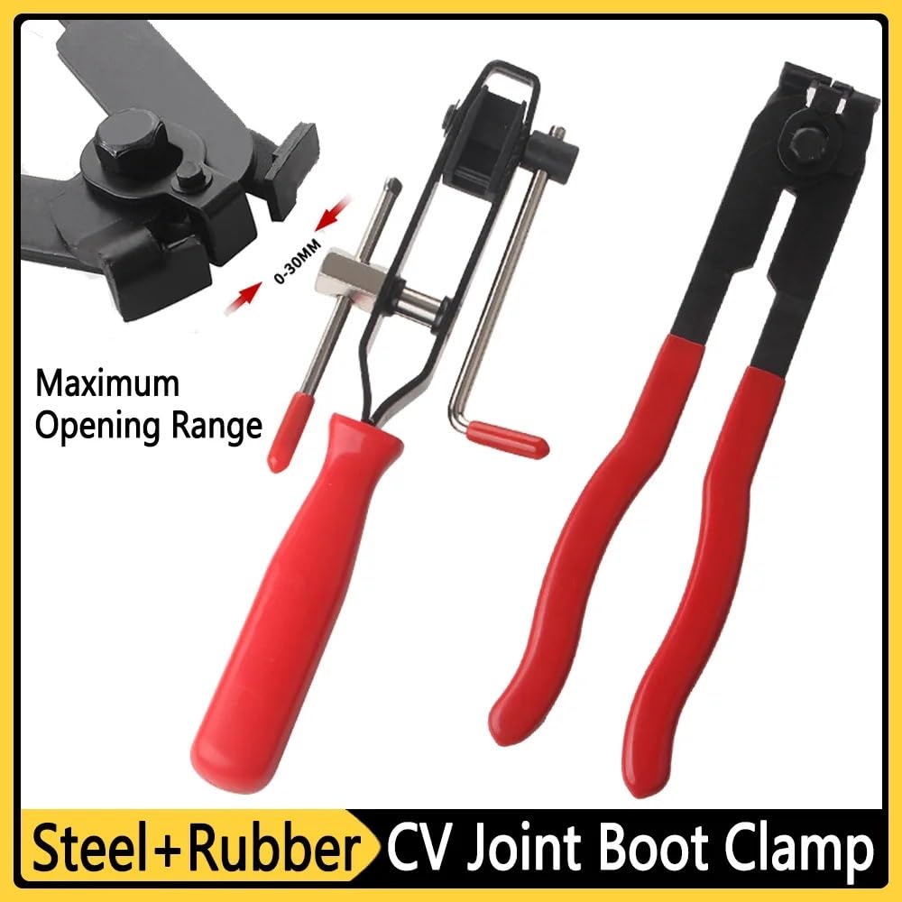 CV Joint Boot Kit CV Bott Małe/duże zaciski osłony przegubu homokinetycznego, zacisk wału napędowego, narzędzie do mocowania osi bagażnika większości samochodów(03-Red Set)