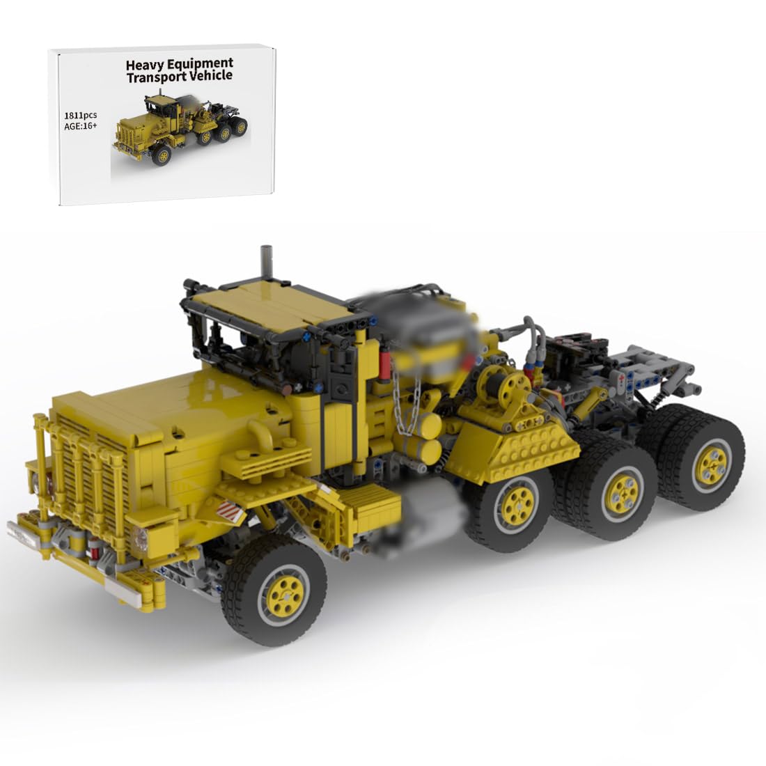 Kit de construcción MOC-40026 Camión de transporte, kit de construcción para un vehículo de transporte para maquinaria de construcción, bloques de construcción y juguetes técnicos para aficionados a
