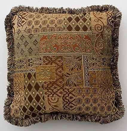 rust and gold throw pillows