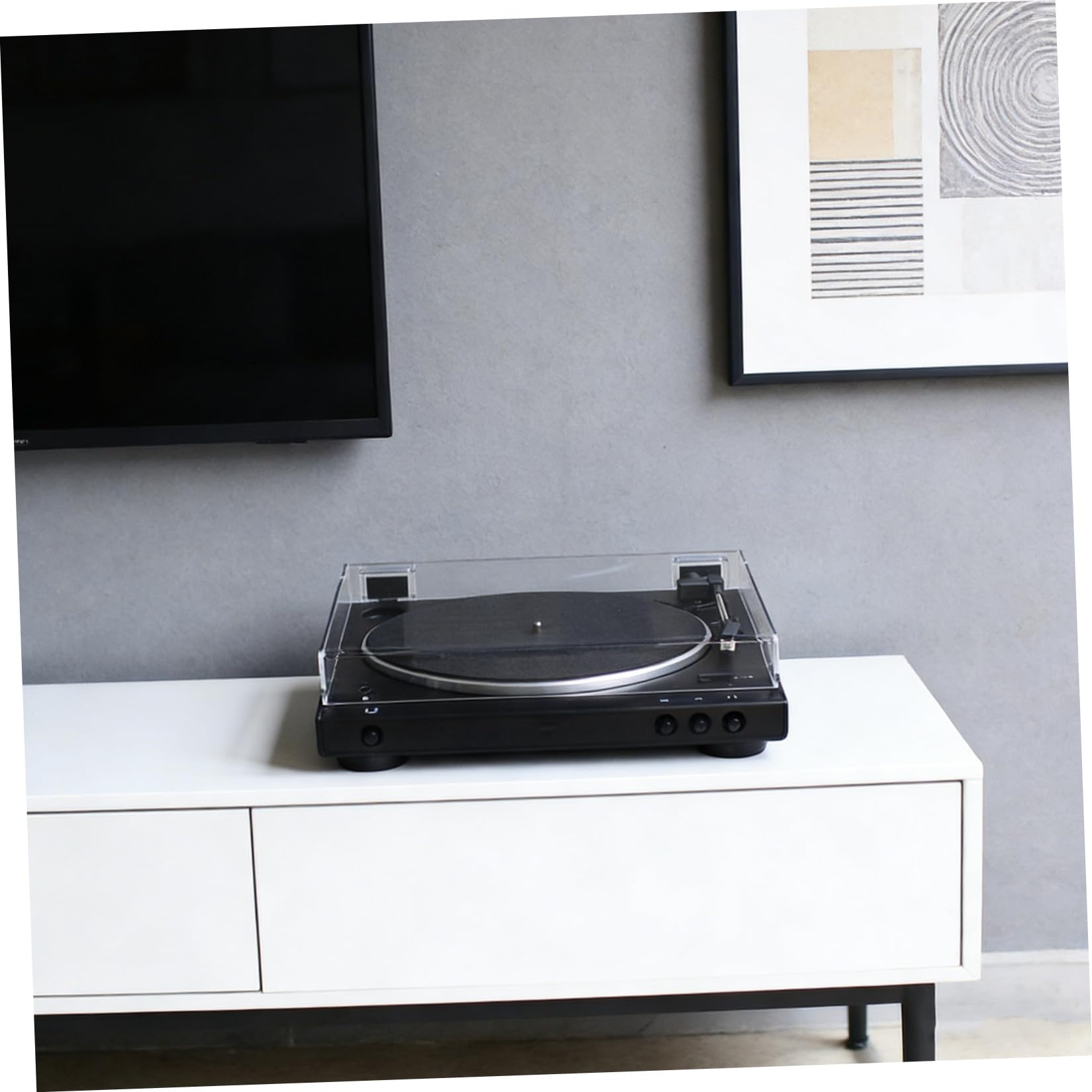 MAGICLULU Copertura Antipolvere Giradischi Trasparente in Acrilico Rimovibile per Giradischi Protezione Durevole per Dischi in Vinile e Attrezzatura Audio