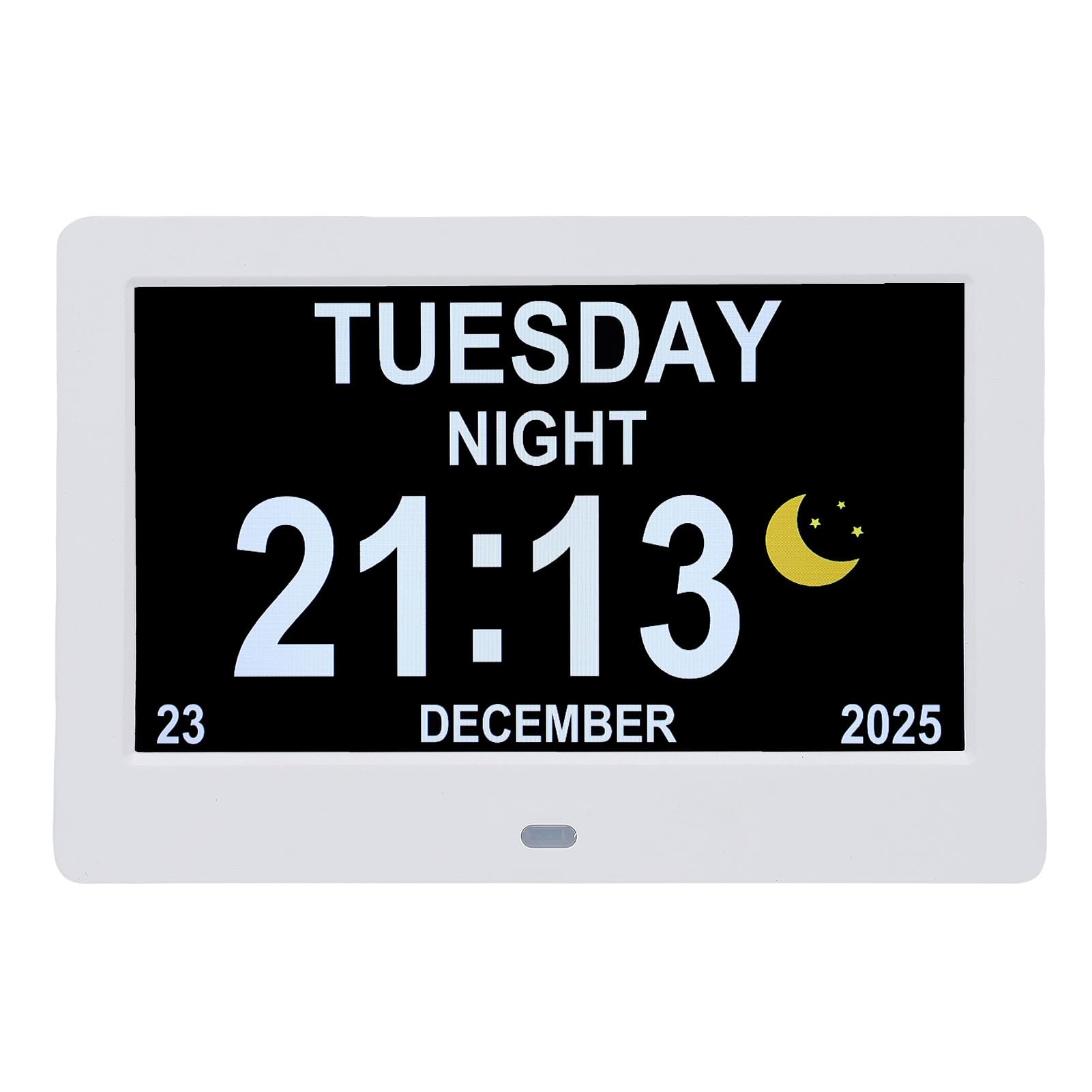 Calendario Digitale, Oscuramento Automatico Calendario da Parete Elettronico con Ampio Display da 7 Pollici, Sveglia per Demenza con Allarmi Multipli Luminosità Regolabile per Anziani