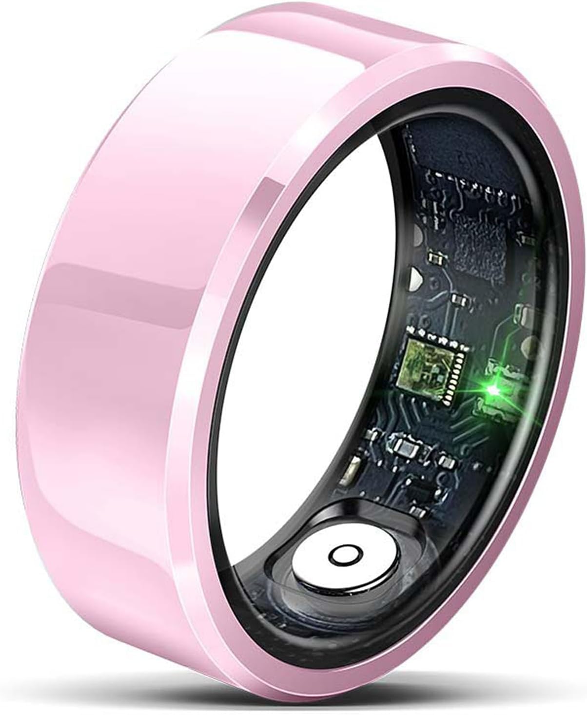 Rastreador de Actividad física con aplicación, Anillo de Seguimiento de ritmo cardíaco Durante el sueño y Fitness portátil con Compartimento de Carga, Anillo Inteligente para Hombres y Mujer