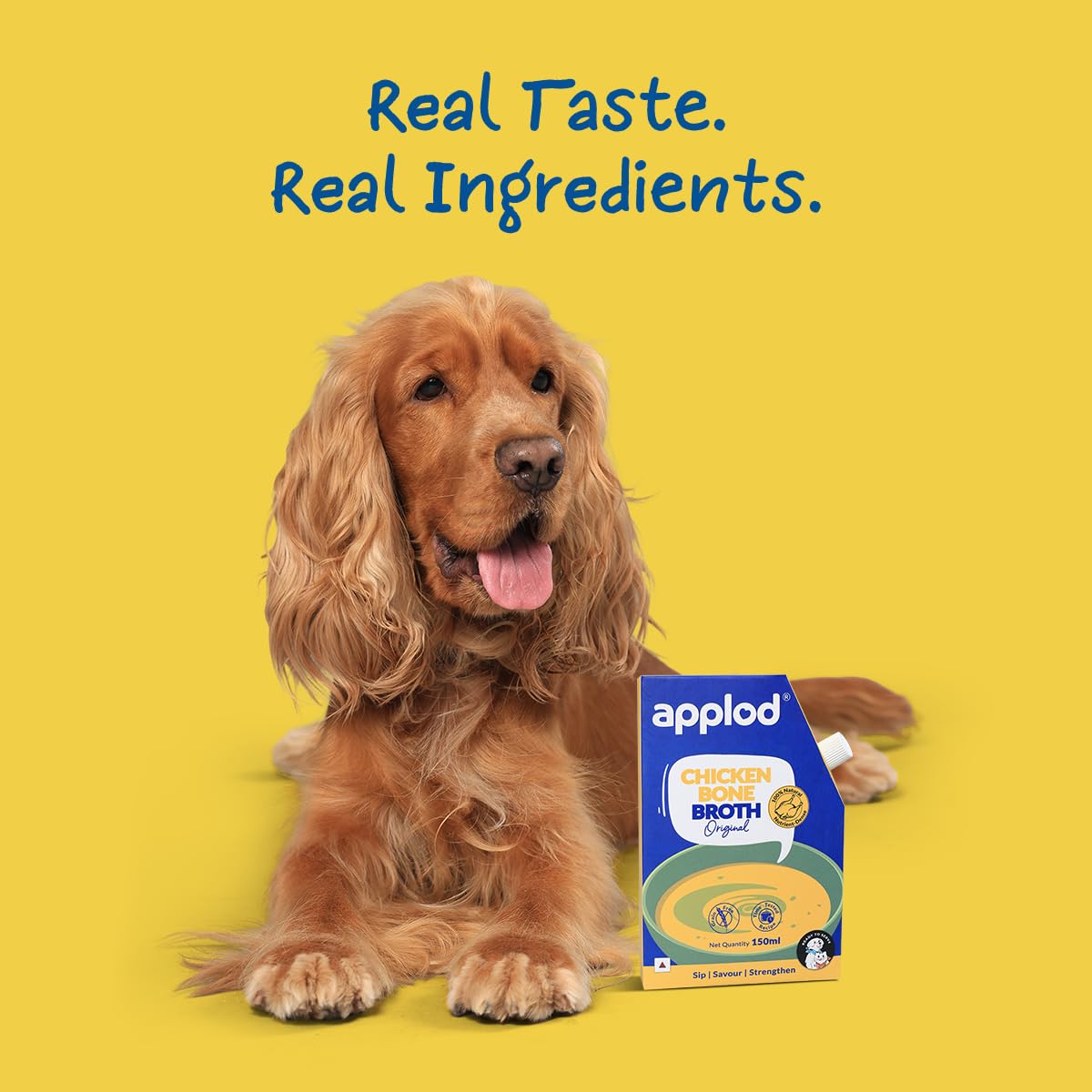 Applod Original Chicken Bone Broth for Dogs & Cats | Protein-Rich Grain-Free Meal Topper with Collagen & Amino Acids | Hydrating Slow-Cooked Joint Support Broth | 150ml 4