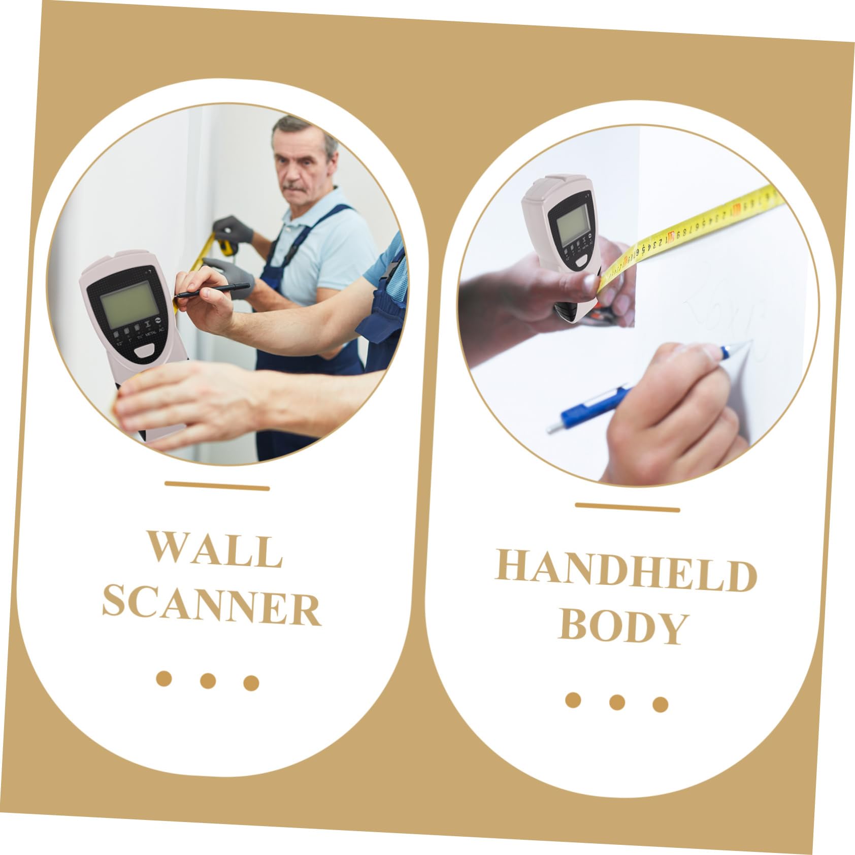 1ensemble Détecteur Mural Multifonction Avec Écran Lcd Scanner Pour Métaux Montants Et Câbles Électriques Outil Pratique Pour Localiser Objets Cachés Les Murs