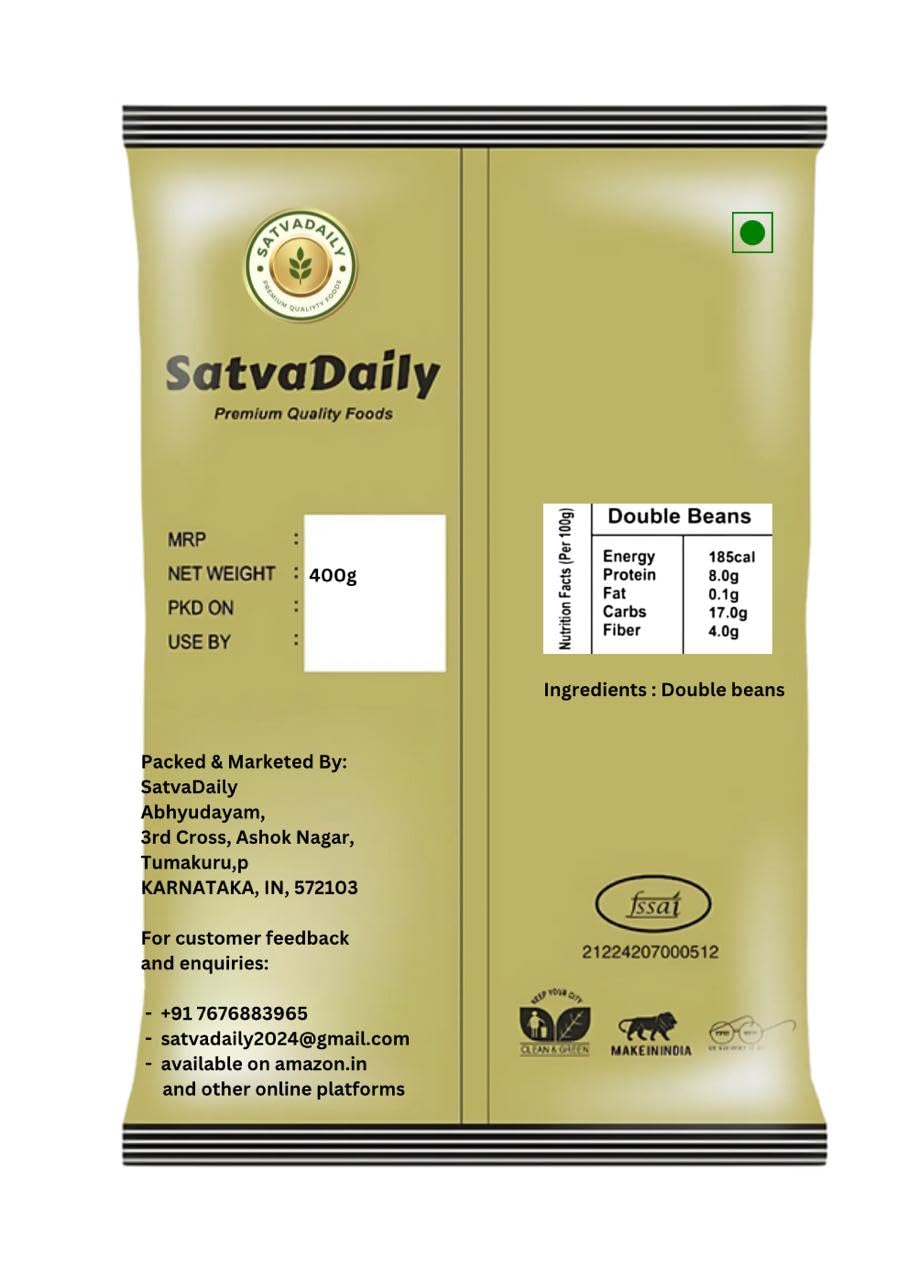 SatvaDaily White Double Beans 400g Lima Beans | Double Butter Beans | Greek Giant Beans | Greek Gigante Bean - 100% Pure & Natural White Beans - Image 8 thumbnail