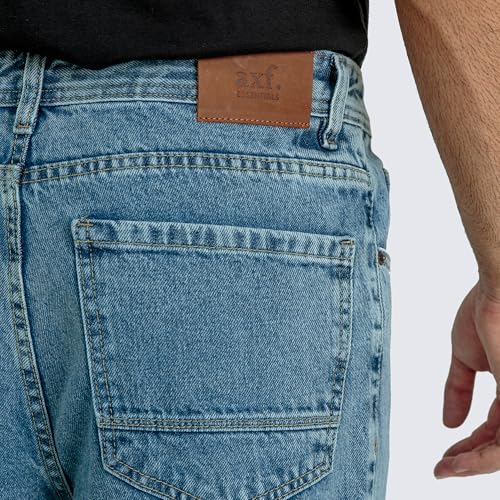 Essentials Men’s Loose Baggy Fit Denim Jeans with Comfort Flex Waist Relaxed and Durability3