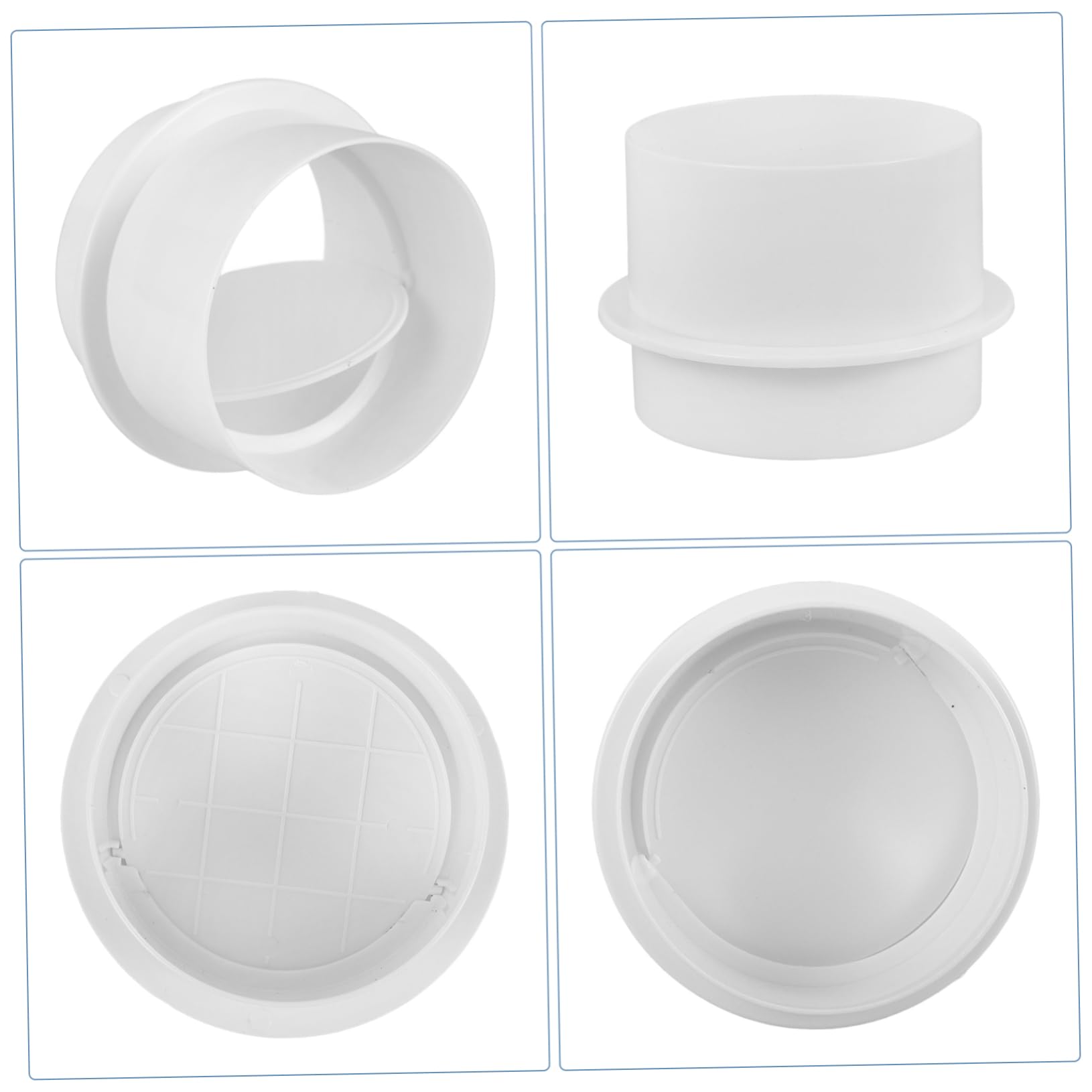 Hemobllo 4pezzi Duct Connector Vent Blocker Con Valvola Antiritorno Per Bagno e Cucina Facile Installazione e Design Compatto Per Aerazione
