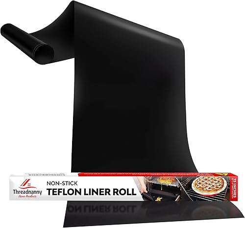 Rollo de revestimiento de teflón para hornos, estufas y parrillas (75 x 17 pulgadas) - Corte personalizado al tamaño y forma necesarias -