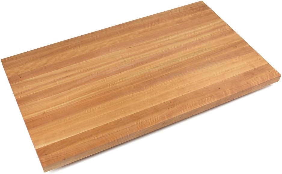 John Boos Edge-Grain Cherry Butcher Block Countertop - 1-1/2" Thick, 48"L x 32"W, Natural Oil