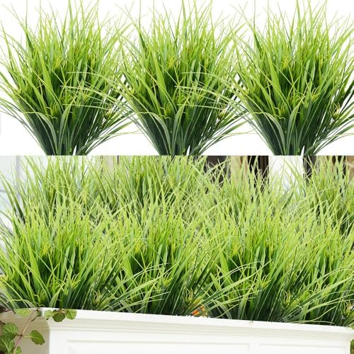 12pcs Artificial Grass Plants Fake Bushes Artificial Shrubs