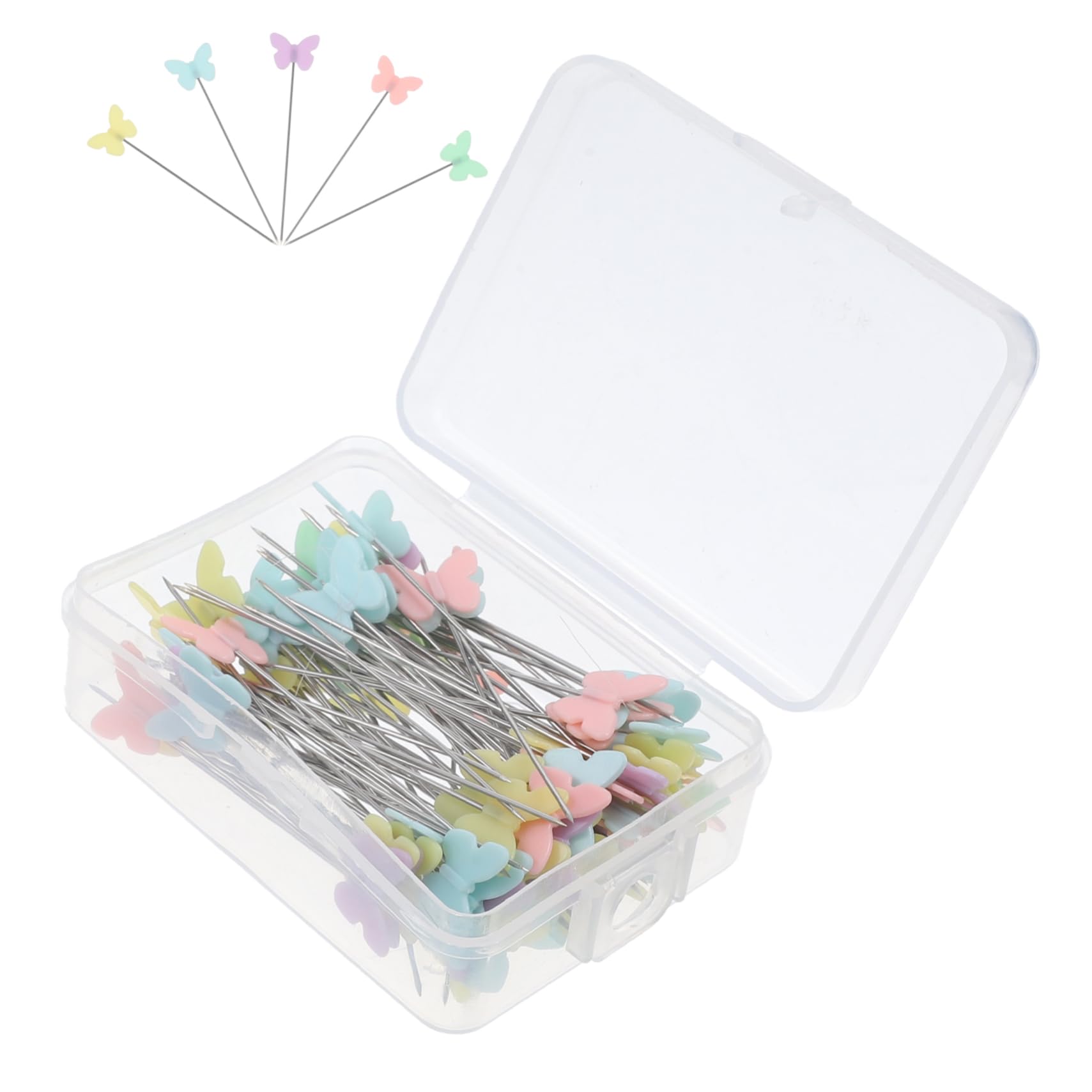 ERINGOGO 100pcs Bright Butterfly Pins Prendedores De Sewing Pins for Dressmakers