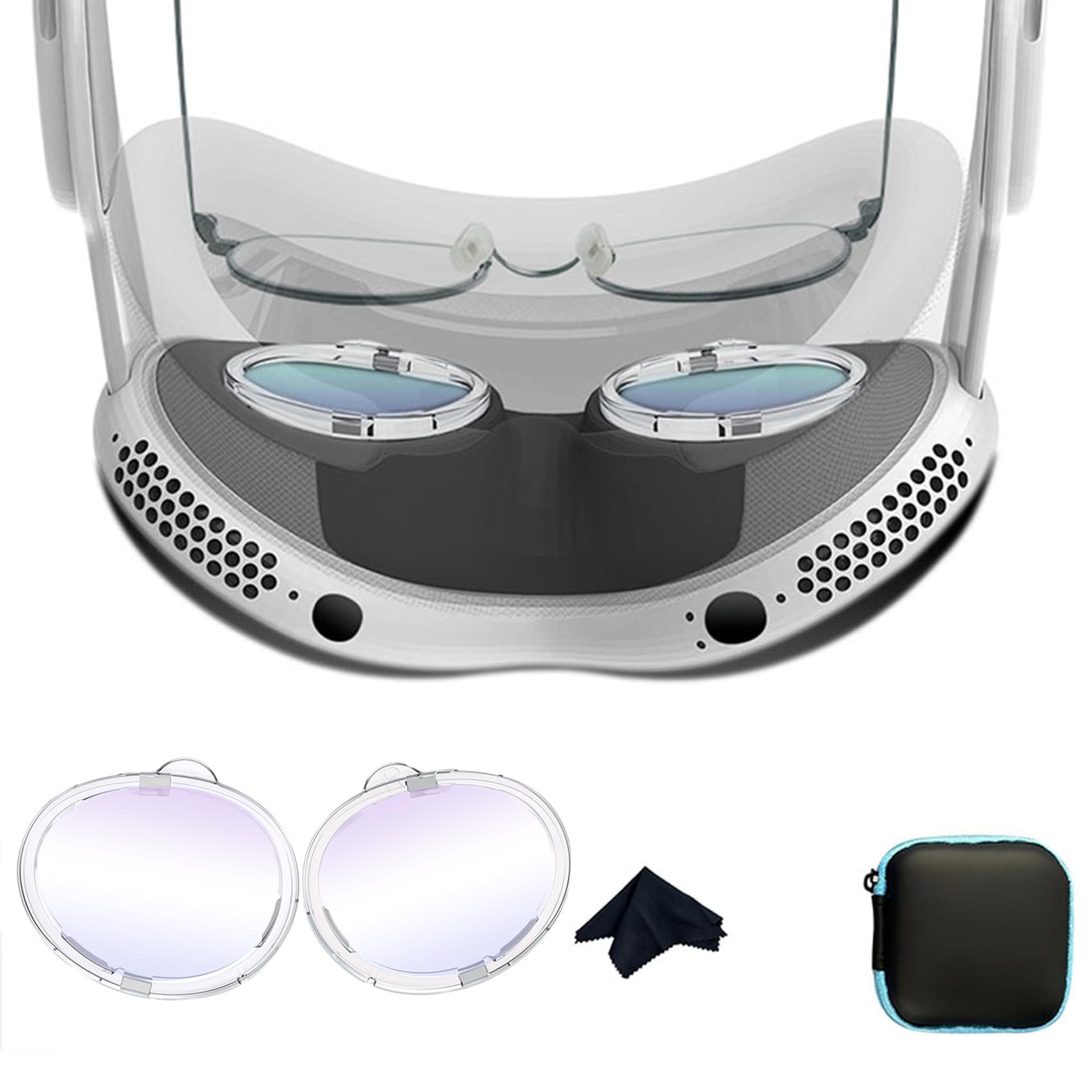 NUHFUFA Magnetic Glasses Spacer for Vision Pro, Anti-Blue Light Lens Frame Lens Protection Myopia Glasses from Scratching VR Headset Accessories