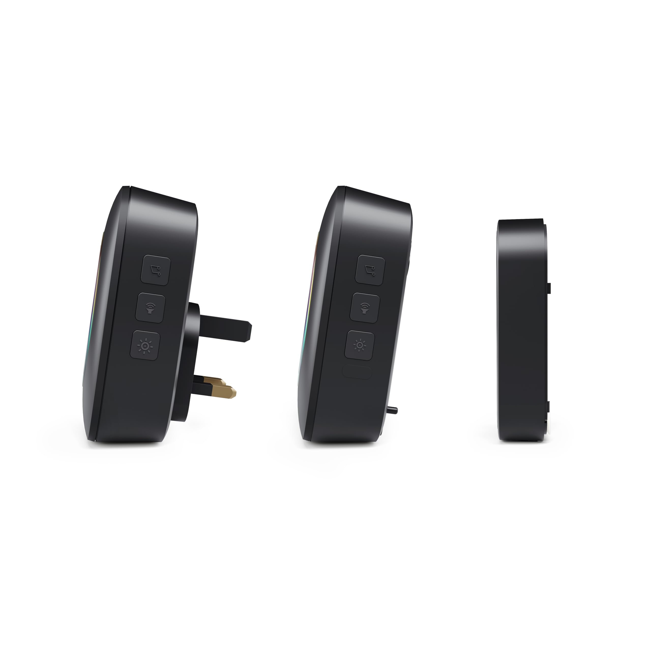 Smartwares Wireless doorbell Set, Portable Chime, Plug-in Chime and Push Button, 300 m Range, 36 melodies, LED Ring, 85 dB - Image 4